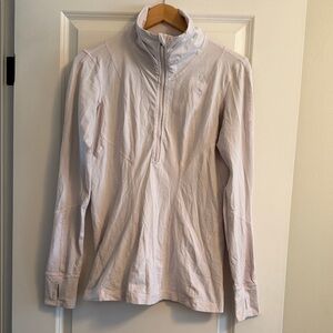 LuLu Lemon Pink Quarter-Zip Performance Pullover